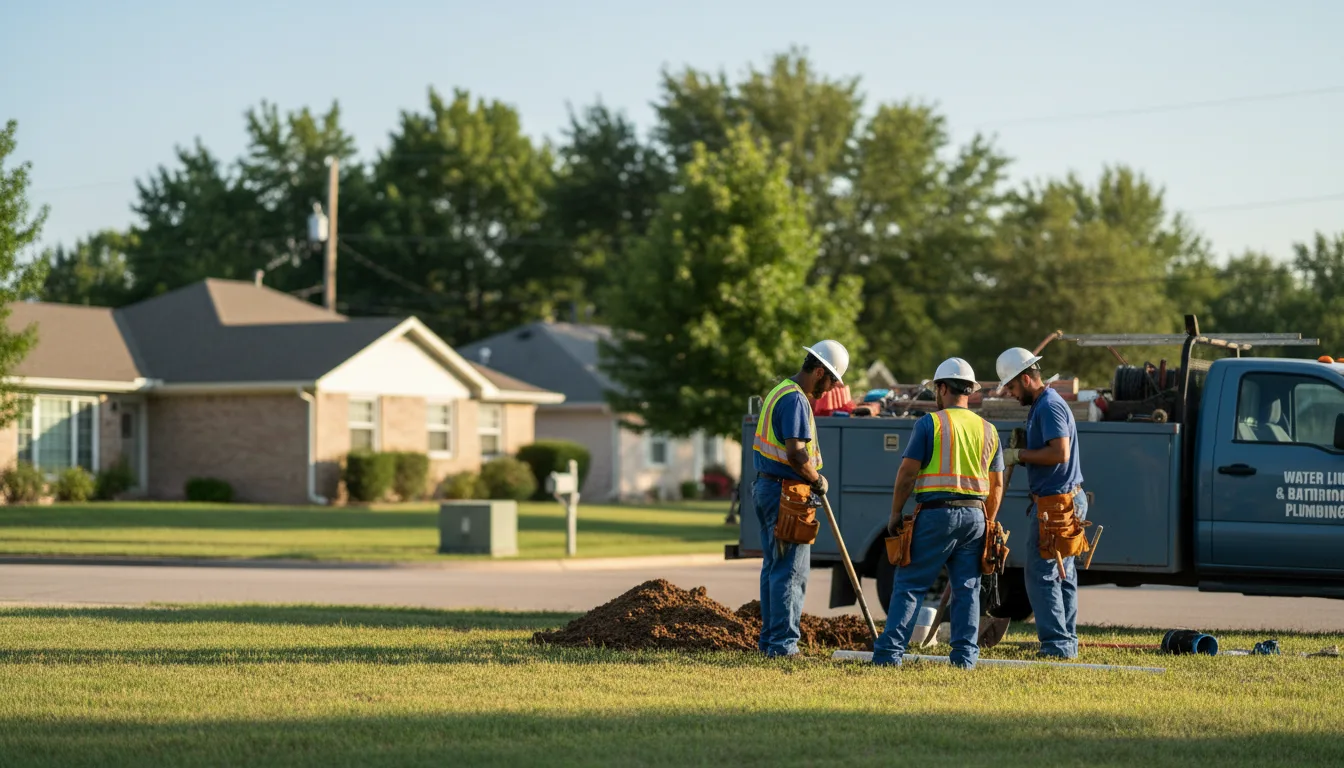 Residential water line and bathroom plumbing service in Cave Springs, AR